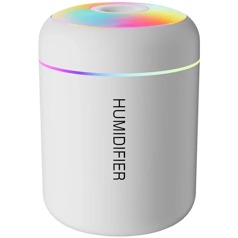 180ML Mini USB Air Humidifier & Aroma Diffuser, Essential Oil Purifier with LED Lights for Car Home Bedroom, Portable