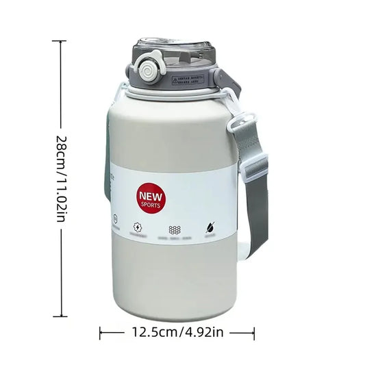 2000ML Large Capacity Stainless Steel Thermos Portable Vacuum Flask Insulated Tumbler With Rope Thermal Cup For Home Outdoor