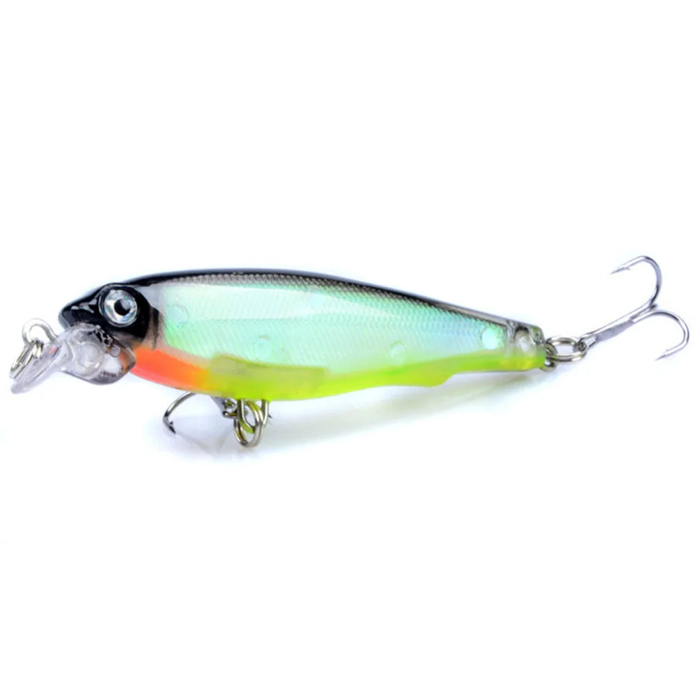 1pcs Floating Laser Hard Minnow Lure 8cm 7.5g Isca Artificial Plastic Bait Wobblers Fishing Tackle Trolling Crankbait Pesca
