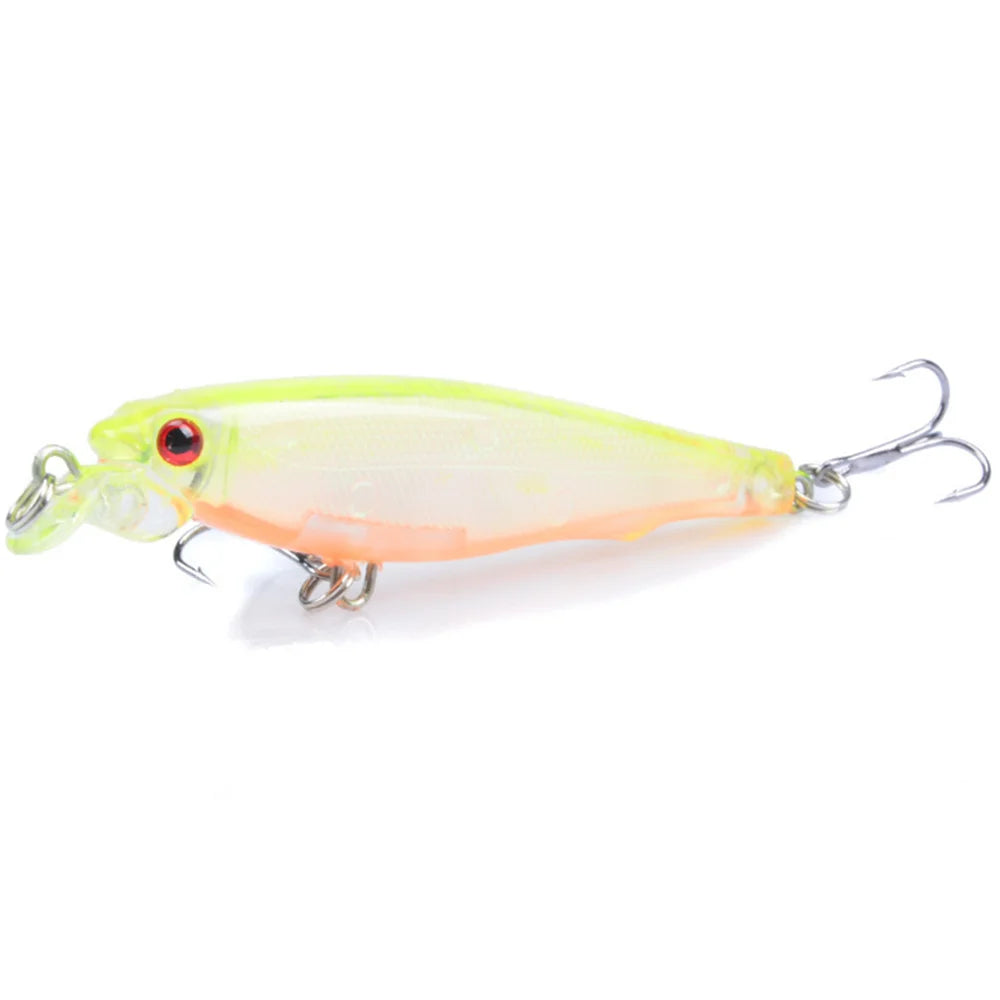 1pcs Floating Laser Hard Minnow Lure 8cm 7.5g Isca Artificial Plastic Bait Wobblers Fishing Tackle Trolling Crankbait Pesca