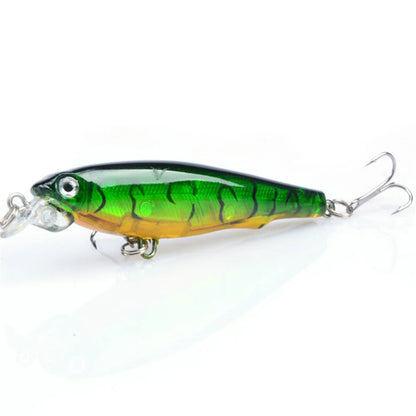 1pcs Floating Laser Hard Minnow Lure 8cm 7.5g Isca Artificial Plastic Bait Wobblers Fishing Tackle Trolling Crankbait Pesca