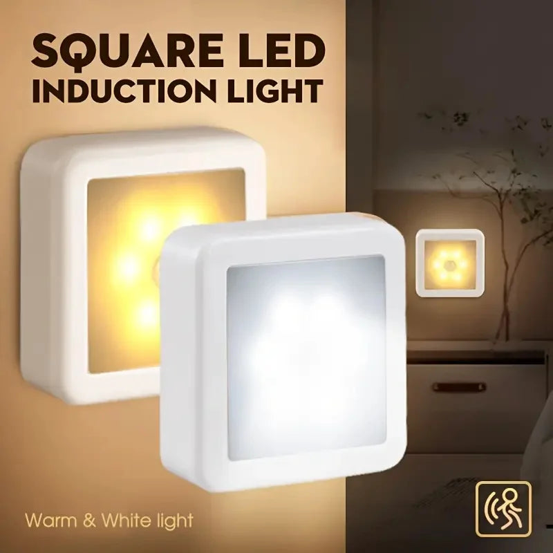 Night Light Motion Sensor With LED Light EU Plug Lamps Children'S Night Light Wireless Night Lamp For Bedside Table Bedroom