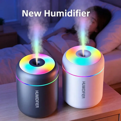 180ML Mini USB Air Humidifier & Aroma Diffuser, Essential Oil Purifier with LED Lights for Car Home Bedroom, Portable