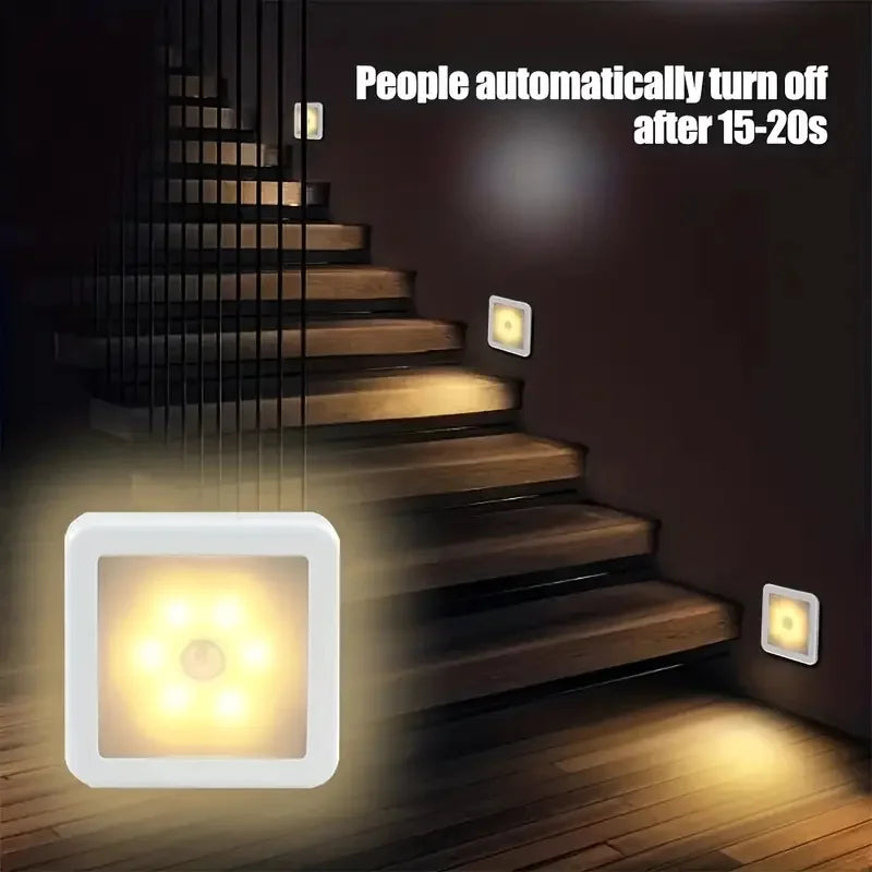 Night Light Motion Sensor With LED Light EU Plug Lamps Children'S Night Light Wireless Night Lamp For Bedside Table Bedroom