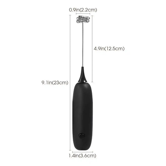 1PC Handheld Stainless Steel Electric Milk Frother Whisk Creamer (No AA Batteries Required) Beverage Coffee Frother Ideal Gift