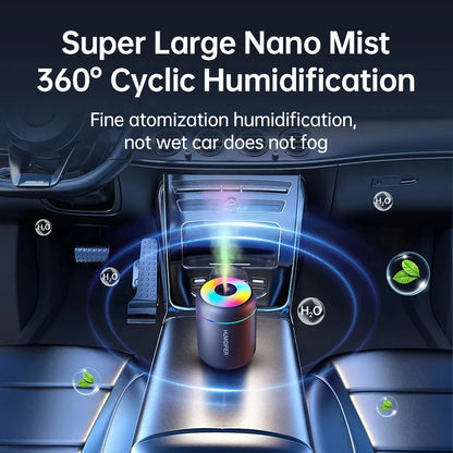 180ML Mini USB Air Humidifier & Aroma Diffuser, Essential Oil Purifier with LED Lights for Car Home Bedroom, Portable