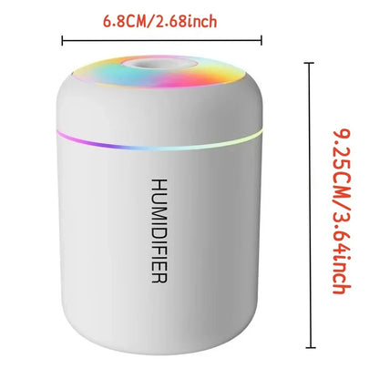 180ML Mini USB Air Humidifier & Aroma Diffuser, Essential Oil Purifier with LED Lights for Car Home Bedroom, Portable