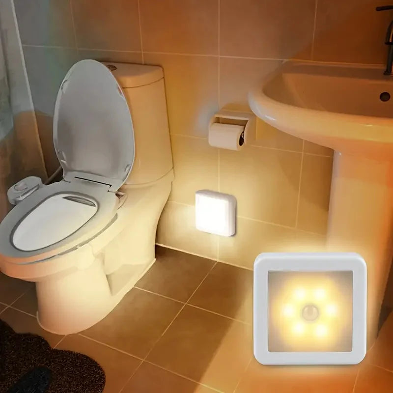 Night Light Motion Sensor With LED Light EU Plug Lamps Children'S Night Light Wireless Night Lamp For Bedside Table Bedroom