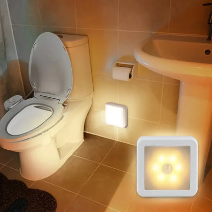 Night Light Motion Sensor With LED Light EU Plug Lamps Children'S Night Light Wireless Night Lamp For Bedside Table Bedroom