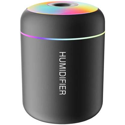 180ML Mini USB Air Humidifier & Aroma Diffuser, Essential Oil Purifier with LED Lights for Car Home Bedroom, Portable