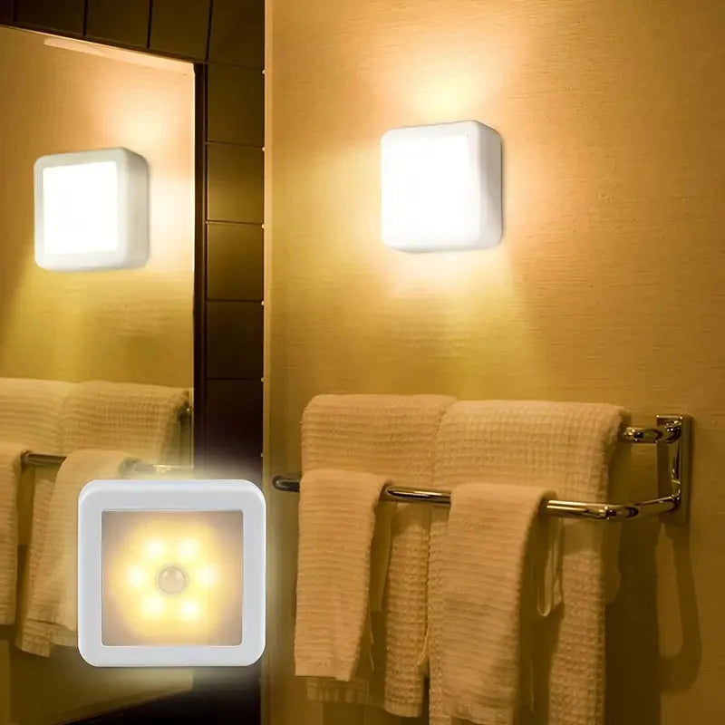 Night Light Motion Sensor With LED Light EU Plug Lamps Children'S Night Light Wireless Night Lamp For Bedside Table Bedroom