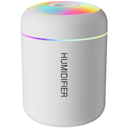 180ML Mini USB Air Humidifier & Aroma Diffuser, Essential Oil Purifier with LED Lights for Car Home Bedroom, Portable